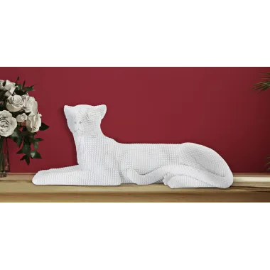LEOPARDO Leżak Biały 38 12,5 15,3 cm